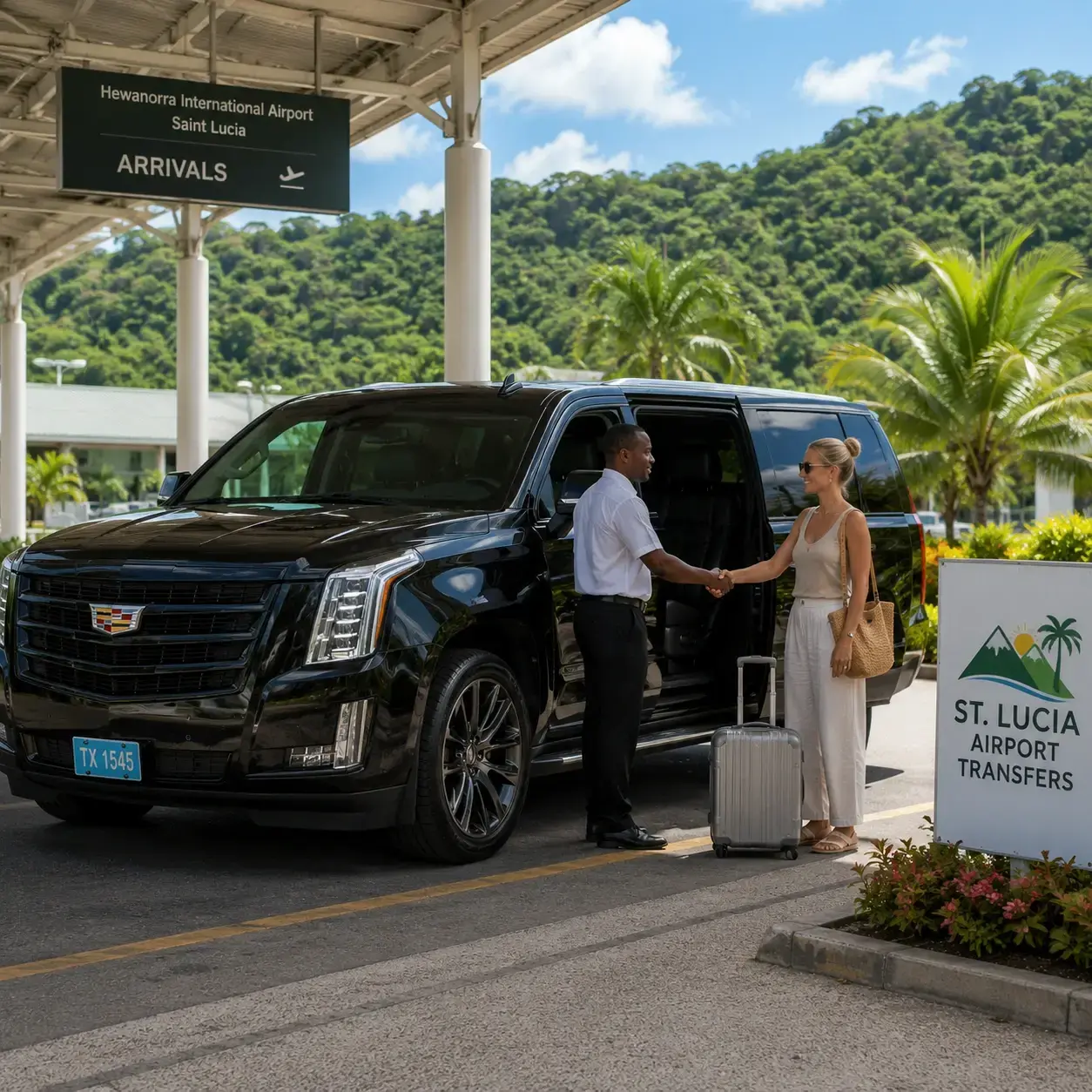 St Lucia airport transfer taxi service from UVF and SLU airports
