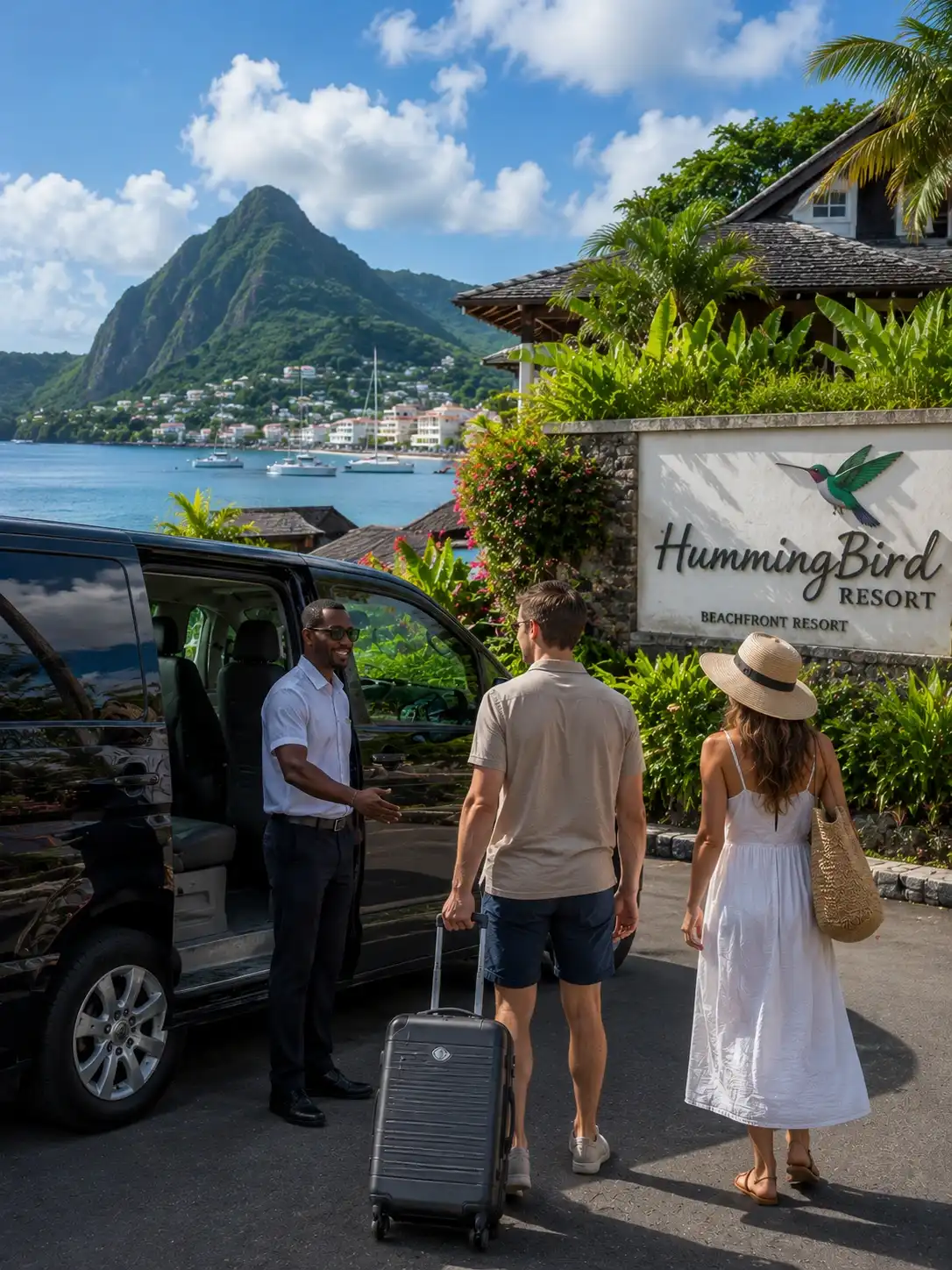Private tour pickup in St Lucia