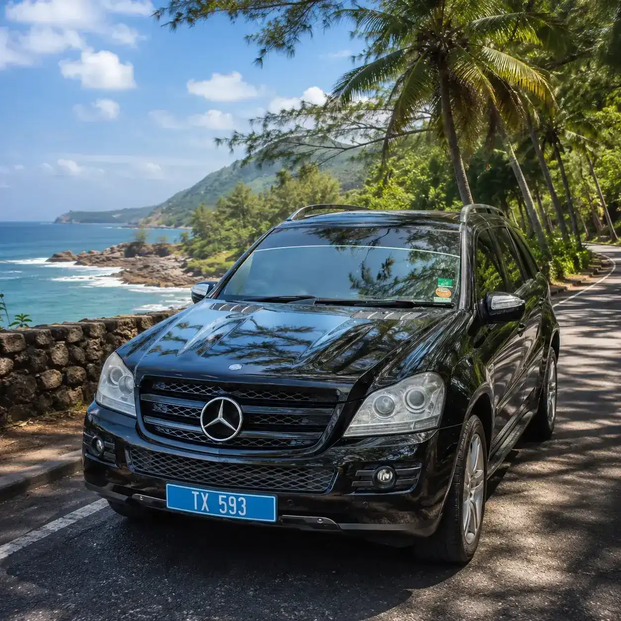 Private scenic island drive in St. Lucia