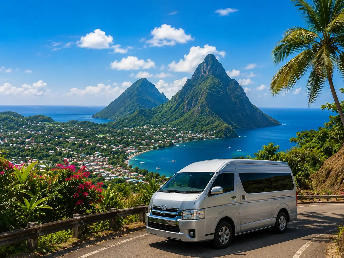 Scenic private tour drive in St Lucia