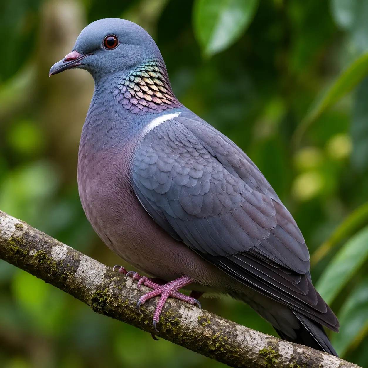 Scaly-naped Pigeon in St Lucia forest