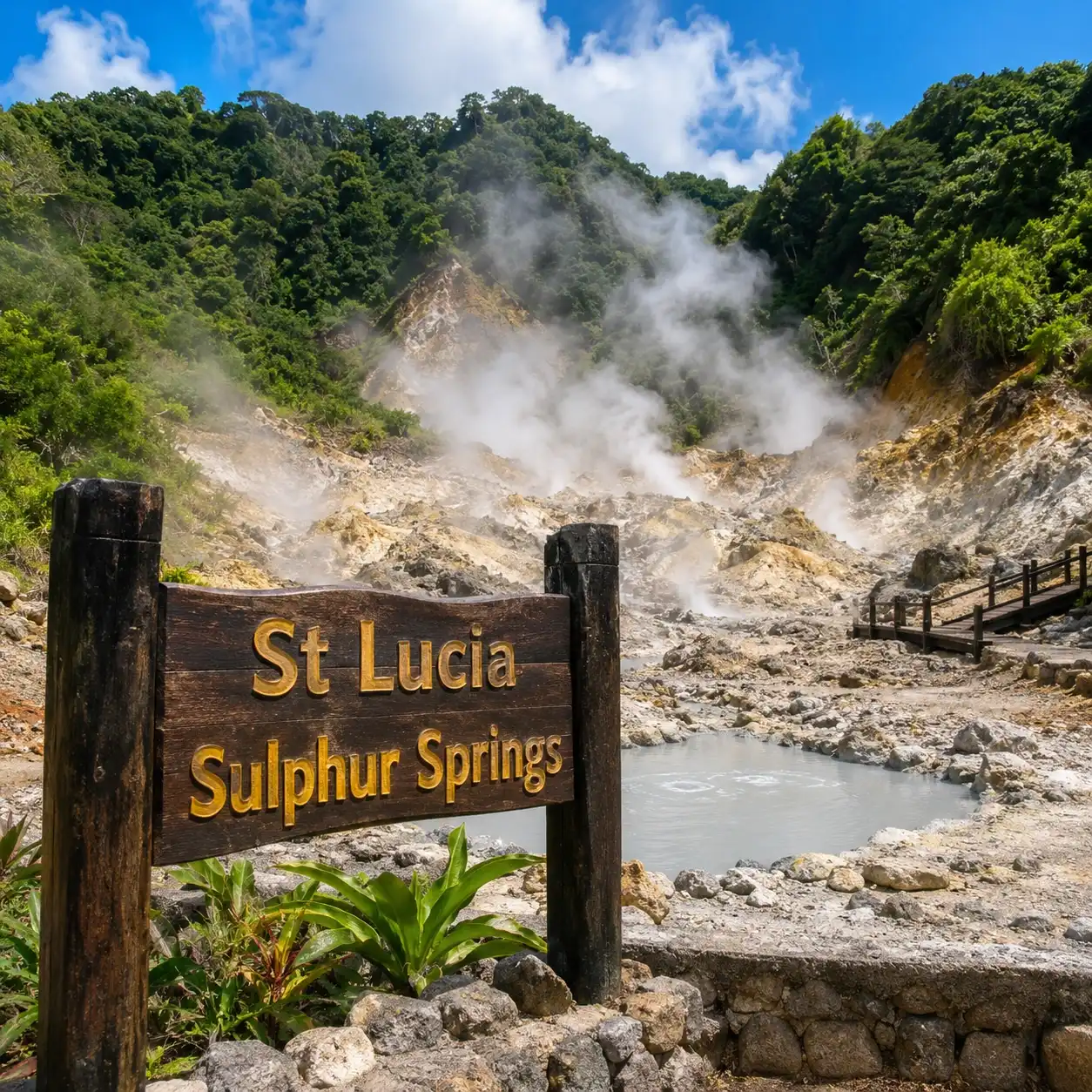Sulphur Springs private tour in St Lucia