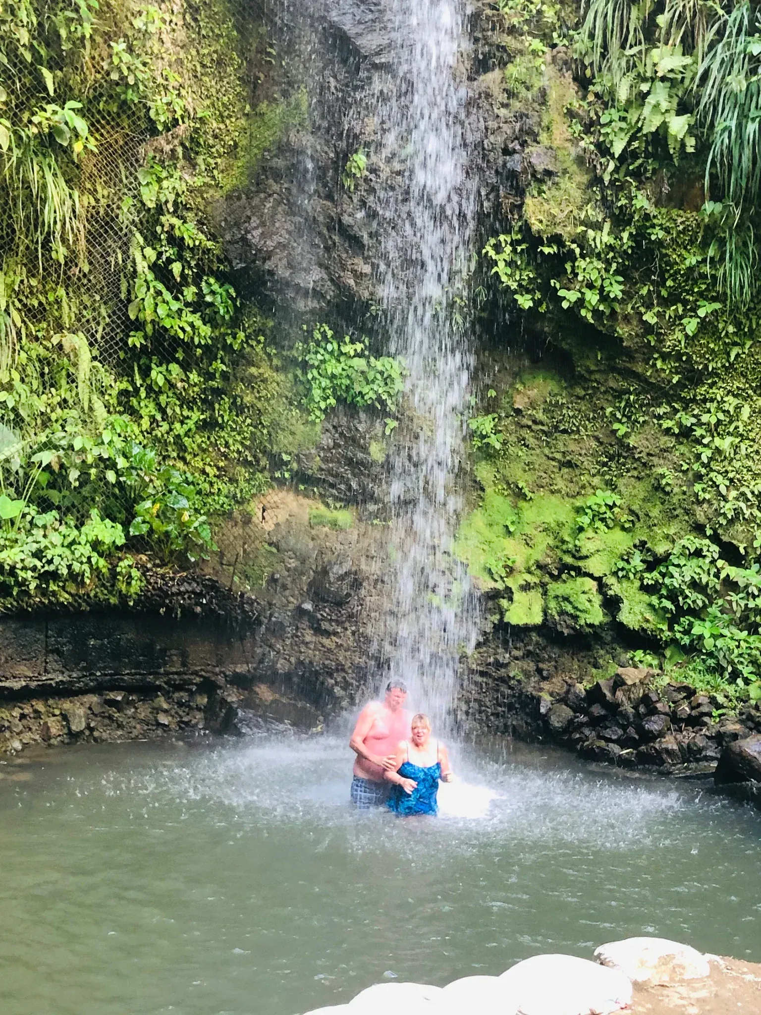 Waterfall stop on St Lucia private tour