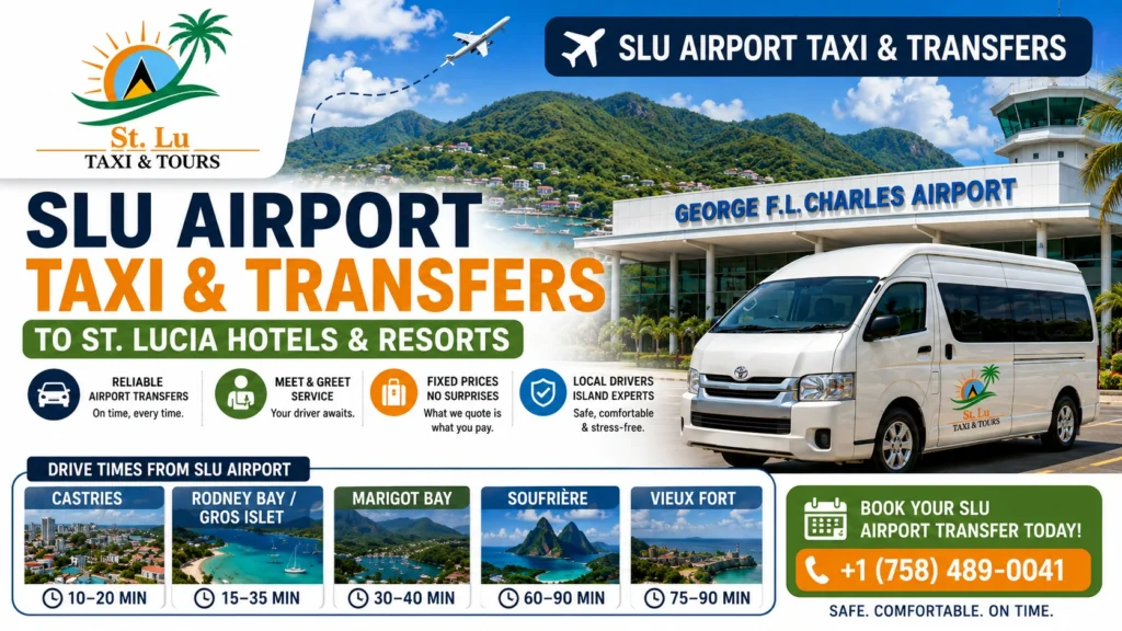 SLU Airport taxi and transfers to St. Lucia hotels and resorts