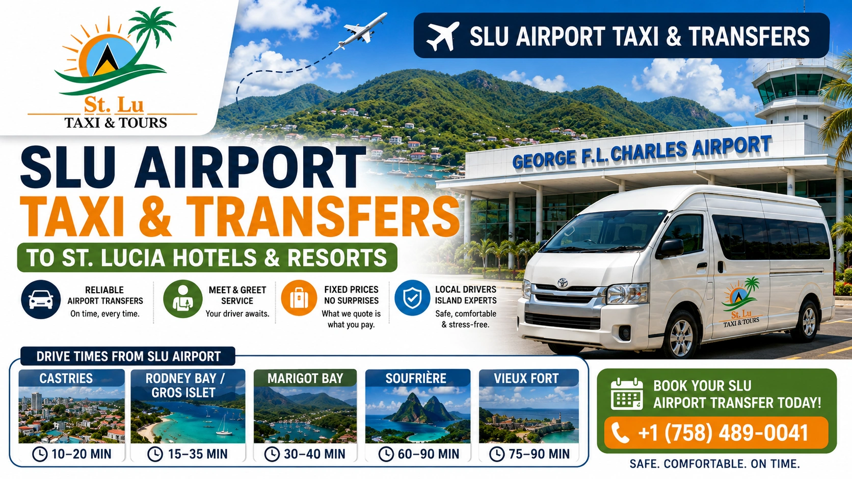 SLU Airport taxi and transfers to St. Lucia hotels and resorts
